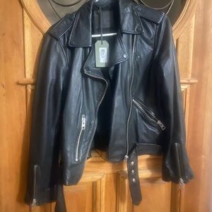 Allsaints Balfern leather Moro brand new 10